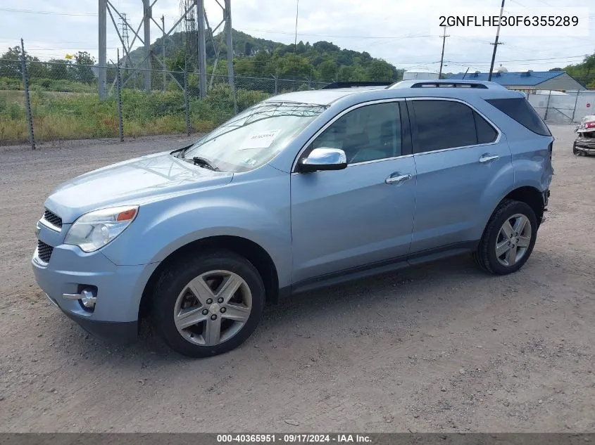 2015 Chevrolet Equinox Ltz VIN: 2GNFLHE30F6355289 Lot: 40365951