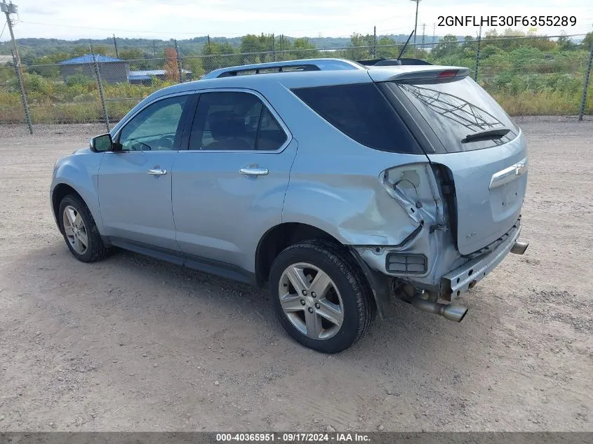 2015 Chevrolet Equinox Ltz VIN: 2GNFLHE30F6355289 Lot: 40365951