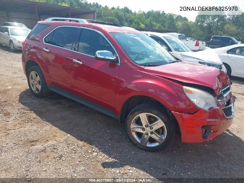 2015 Chevrolet Equinox Ltz VIN: 2GNALDEK8F6325970 Lot: 40370907