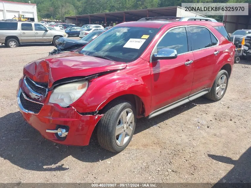 2015 Chevrolet Equinox Ltz VIN: 2GNALDEK8F6325970 Lot: 40370907