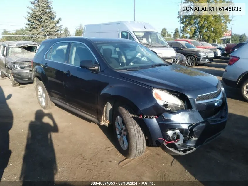 2015 Chevrolet Equinox Ls VIN: 2GNALAEK1F6148838 Lot: 40374353