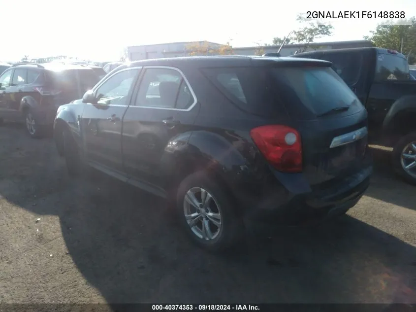 2GNALAEK1F6148838 2015 Chevrolet Equinox Ls