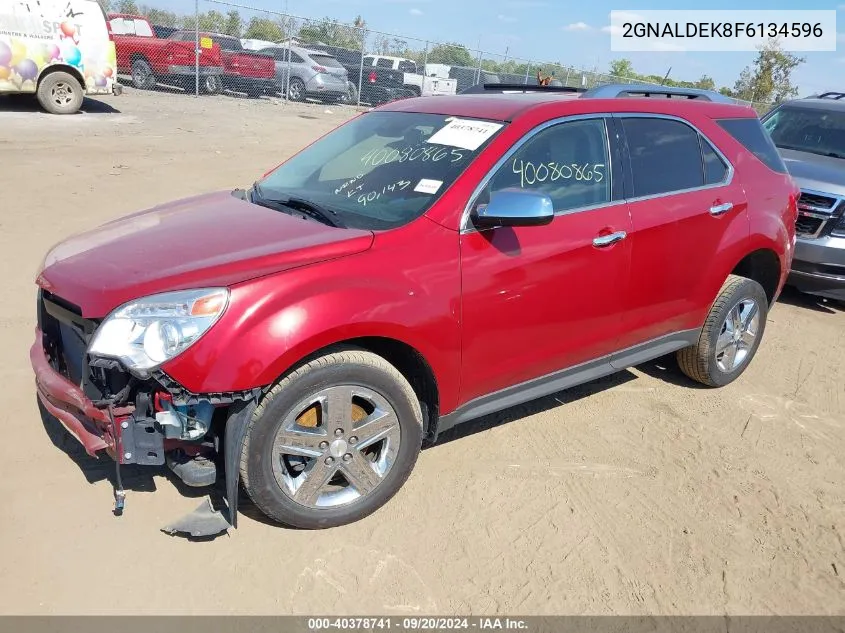 2015 Chevrolet Equinox Ltz VIN: 2GNALDEK8F6134596 Lot: 40378741