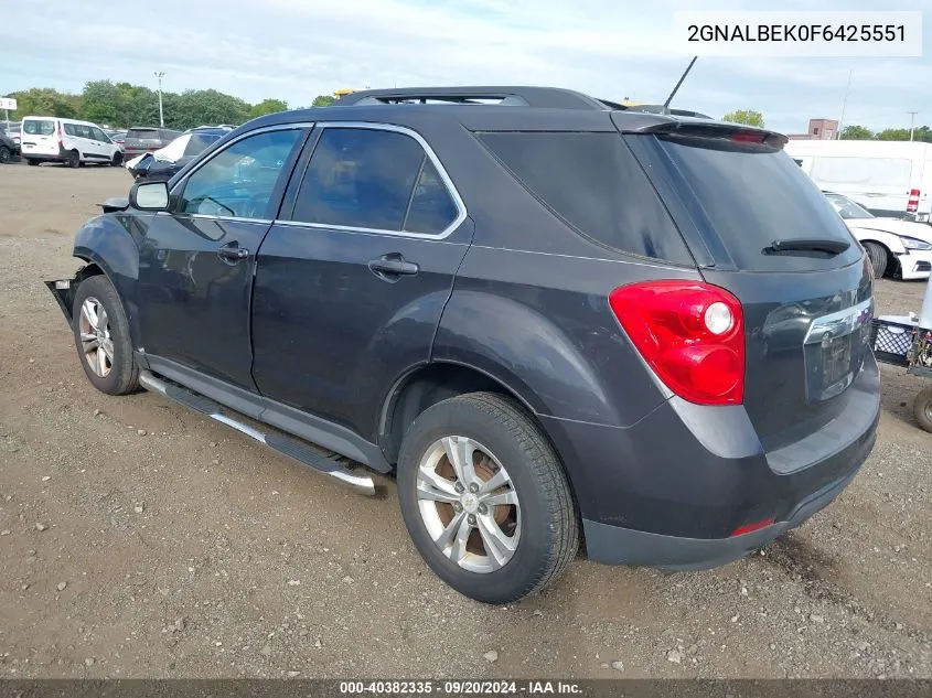 2015 Chevrolet Equinox 1Lt VIN: 2GNALBEK0F6425551 Lot: 40382335