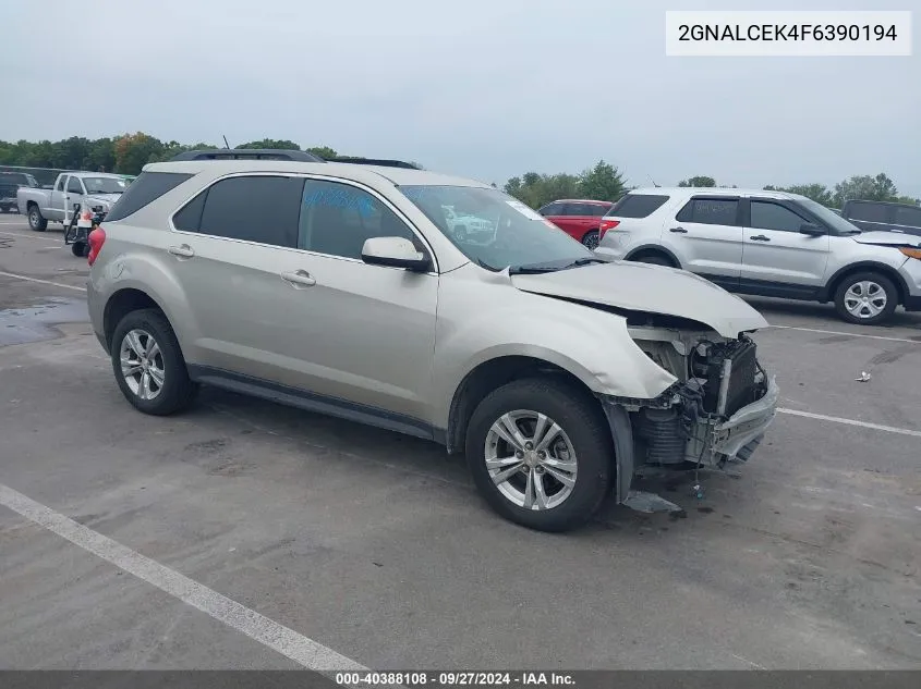 2015 Chevrolet Equinox 2Lt VIN: 2GNALCEK4F6390194 Lot: 40388108