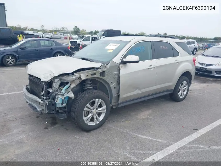 2015 Chevrolet Equinox 2Lt VIN: 2GNALCEK4F6390194 Lot: 40388108