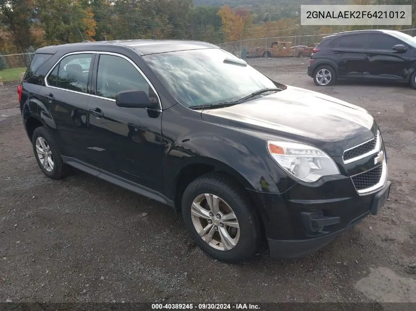 2015 Chevrolet Equinox Ls VIN: 2GNALAEK2F6421012 Lot: 40389245