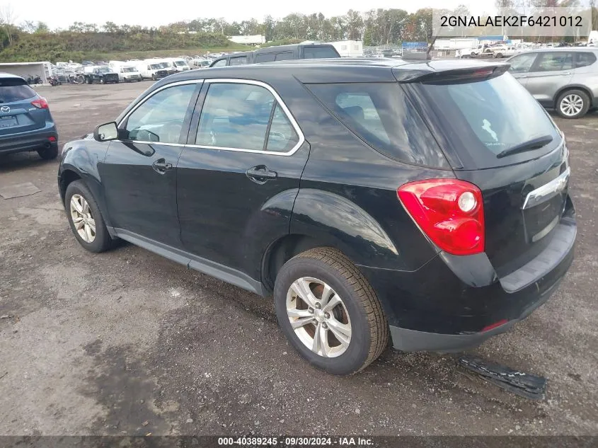 2GNALAEK2F6421012 2015 Chevrolet Equinox Ls