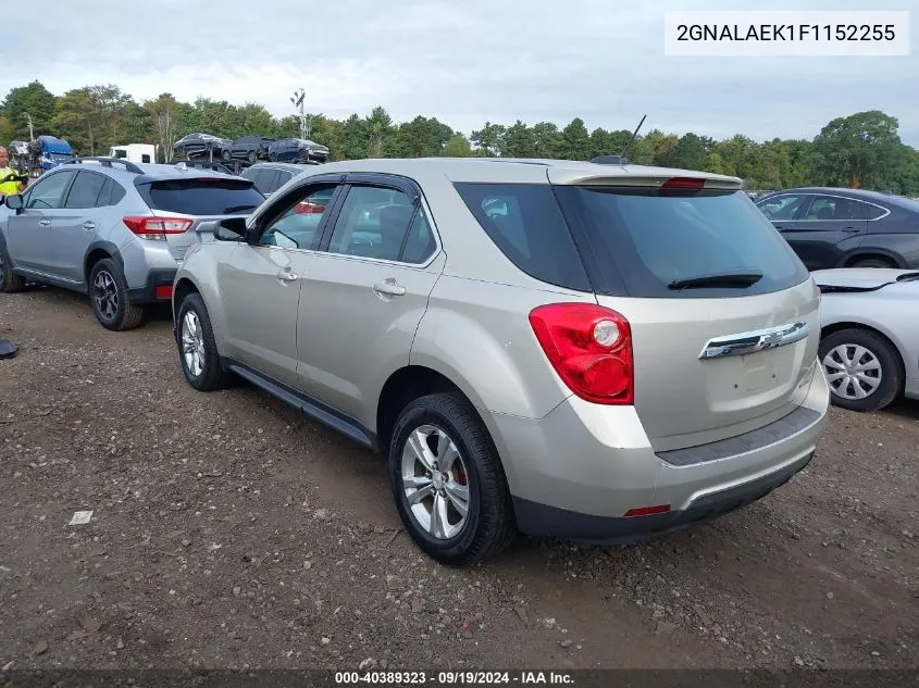 2015 Chevrolet Equinox Ls VIN: 2GNALAEK1F1152255 Lot: 40389323