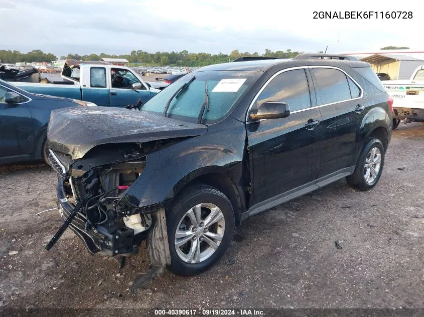 2015 Chevrolet Equinox 1Lt VIN: 2GNALBEK6F1160728 Lot: 40390617