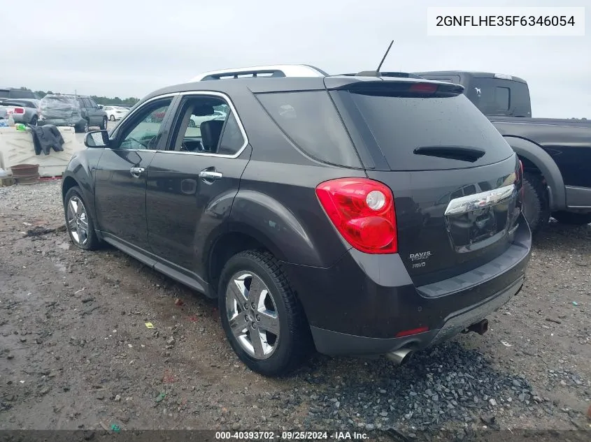 2015 Chevrolet Equinox Ltz VIN: 2GNFLHE35F6346054 Lot: 40393702