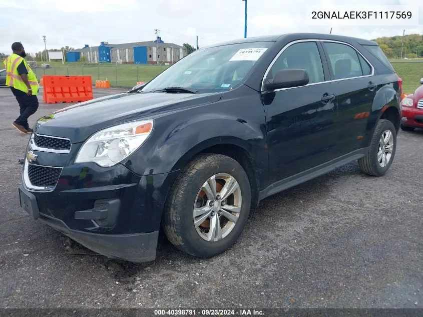 2015 Chevrolet Equinox Ls VIN: 2GNALAEK3F1117569 Lot: 40398791