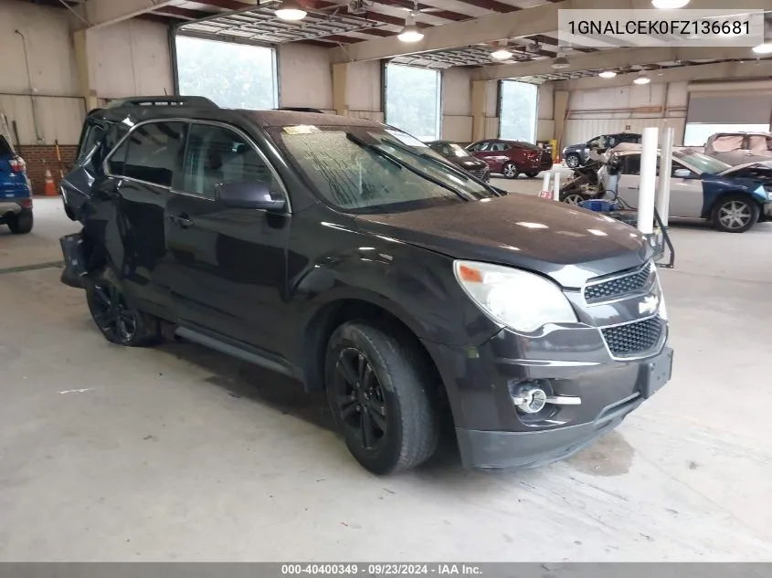 1GNALCEK0FZ136681 2015 Chevrolet Equinox Lt