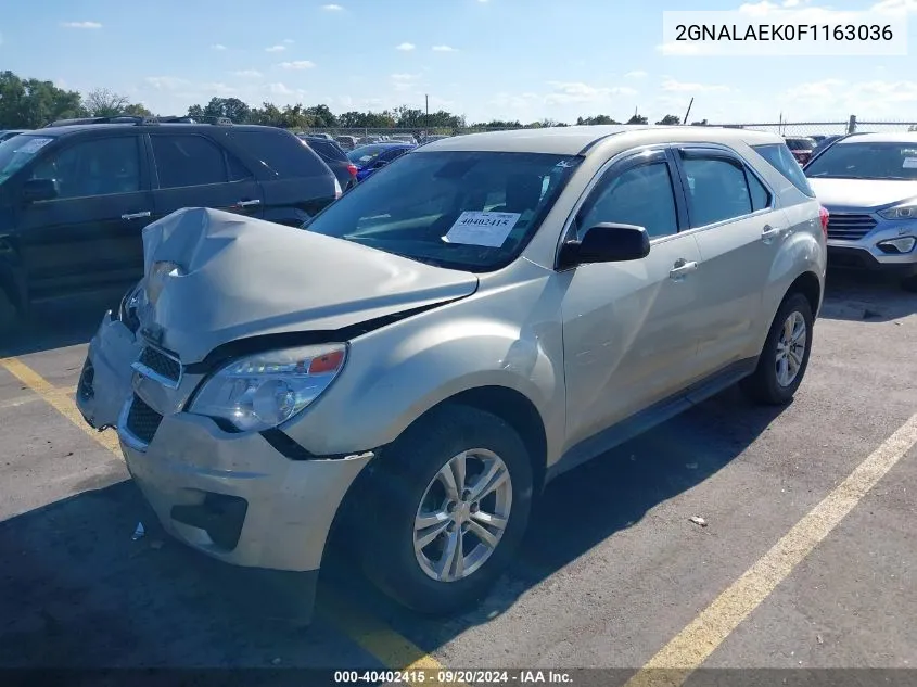 2GNALAEK0F1163036 2015 Chevrolet Equinox Ls