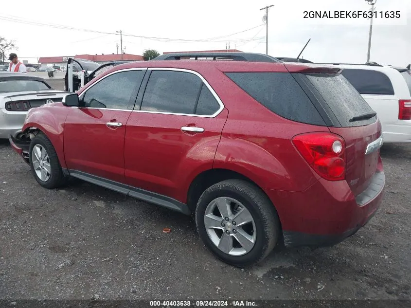 2GNALBEK6F6311635 2015 Chevrolet Equinox Lt