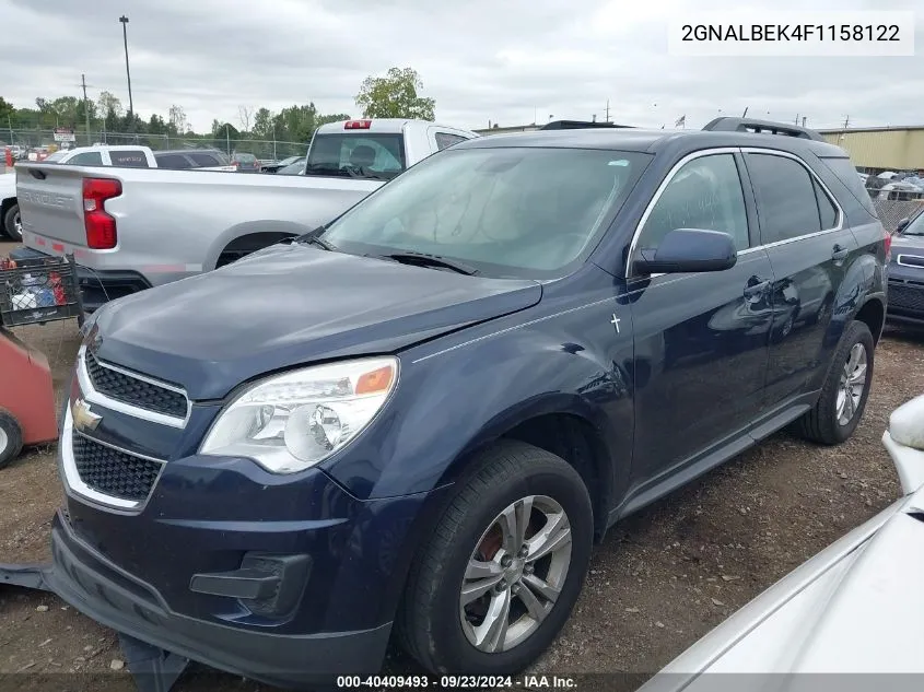 2015 Chevrolet Equinox 1Lt VIN: 2GNALBEK4F1158122 Lot: 40409493