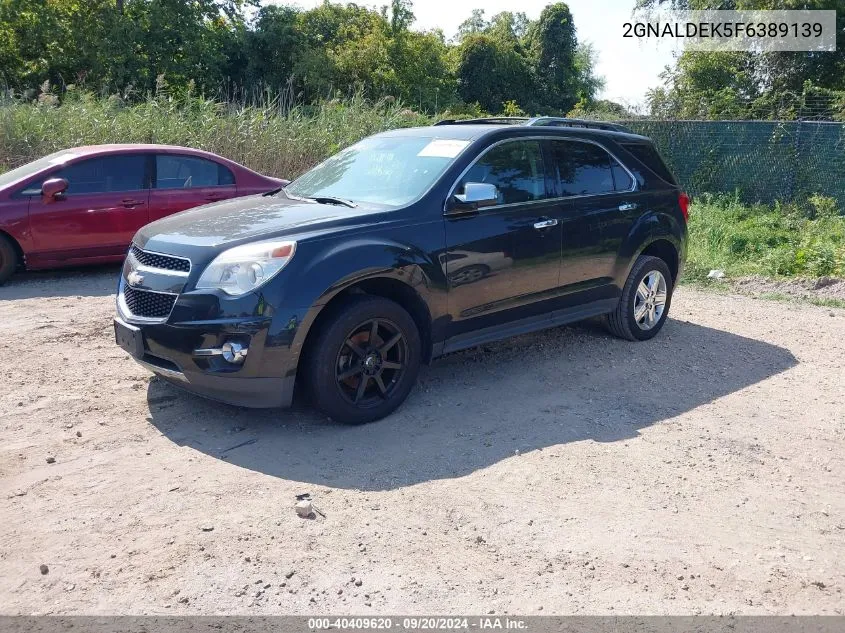 2015 Chevrolet Equinox Ltz VIN: 2GNALDEK5F6389139 Lot: 40409620