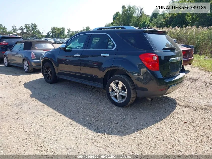 2015 Chevrolet Equinox Ltz VIN: 2GNALDEK5F6389139 Lot: 40409620