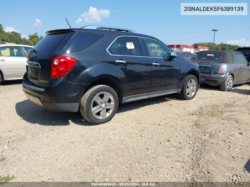 2015 Chevrolet Equinox Ltz VIN: 2GNALDEK5F6389139 Lot: 40409620