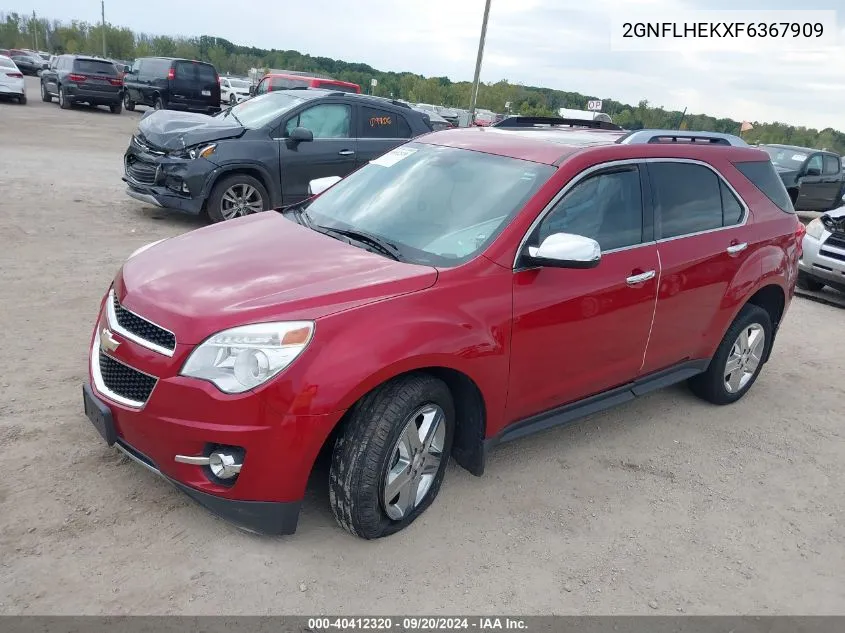 2015 Chevrolet Equinox Ltz VIN: 2GNFLHEKXF6367909 Lot: 40412320