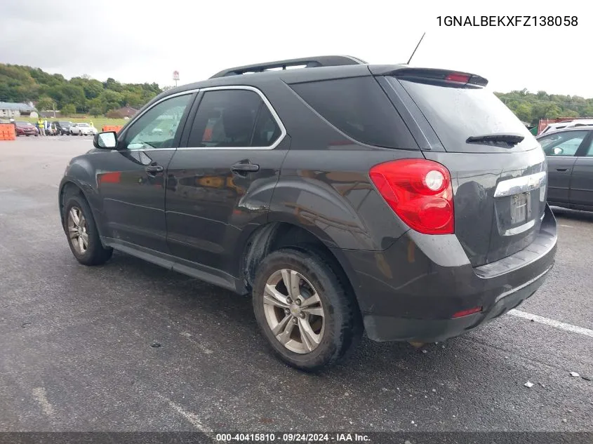 2015 Chevrolet Equinox 1Lt VIN: 1GNALBEKXFZ138058 Lot: 40415810