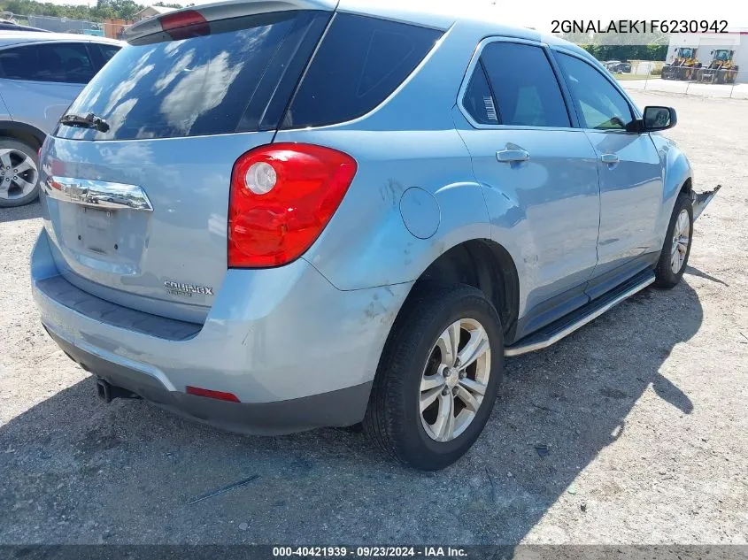 2015 Chevrolet Equinox Ls VIN: 2GNALAEK1F6230942 Lot: 40421939