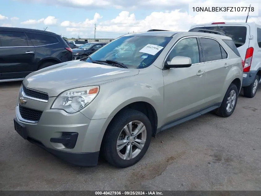 2015 Chevrolet Equinox 1Lt VIN: 1GNALBEK3FZ107718 Lot: 40427936