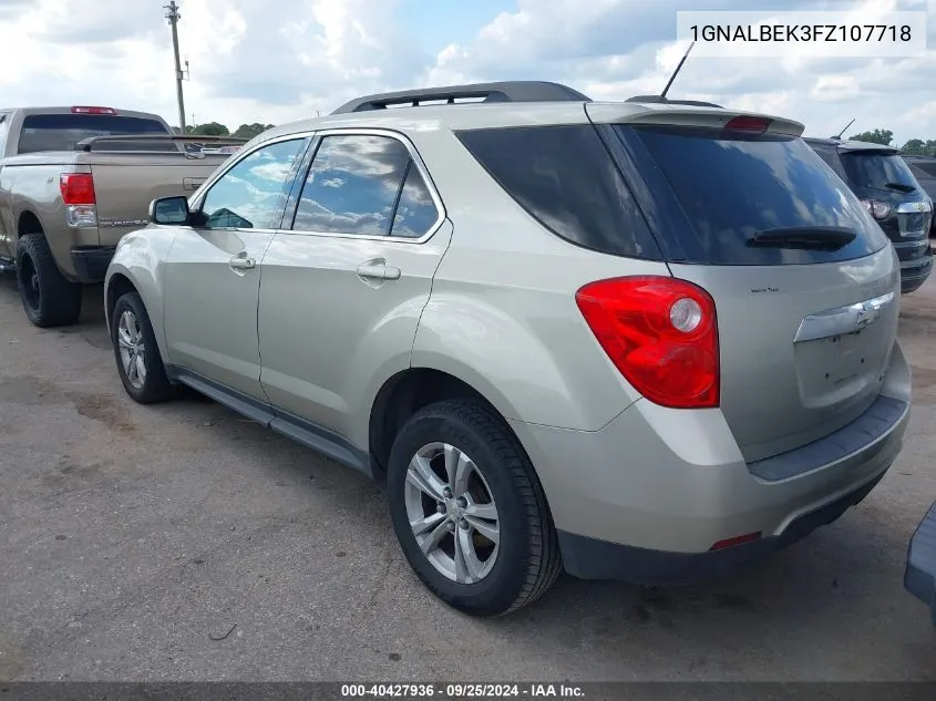 2015 Chevrolet Equinox 1Lt VIN: 1GNALBEK3FZ107718 Lot: 40427936