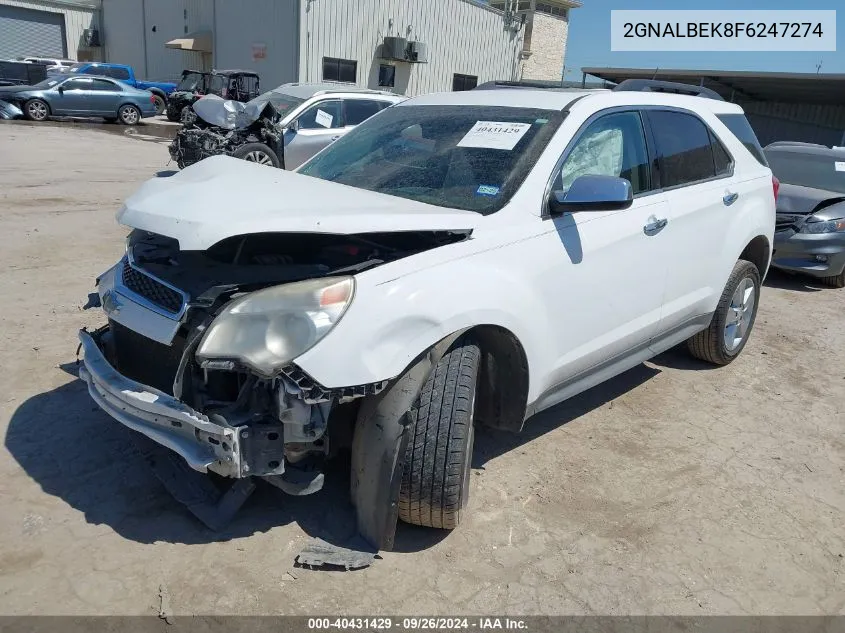 2GNALBEK8F6247274 2015 Chevrolet Equinox Lt