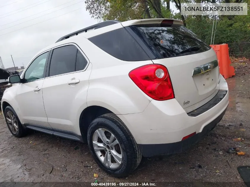 1GNALBEK5FZ138551 2015 Chevrolet Equinox 1Lt