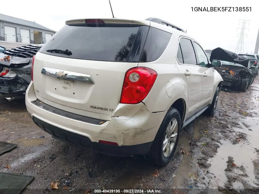 1GNALBEK5FZ138551 2015 Chevrolet Equinox 1Lt