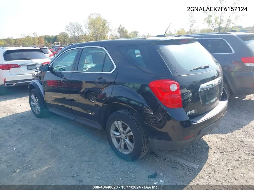 2015 Chevrolet Equinox Ls VIN: 2GNALAEK7F6157124 Lot: 40440620