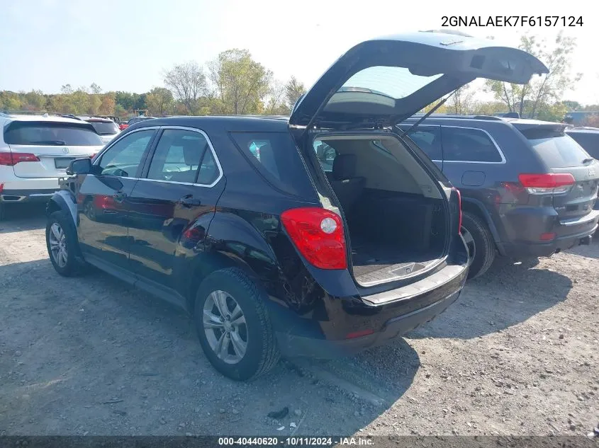 2015 Chevrolet Equinox Ls VIN: 2GNALAEK7F6157124 Lot: 40440620