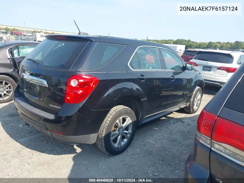 2015 Chevrolet Equinox Ls VIN: 2GNALAEK7F6157124 Lot: 40440620