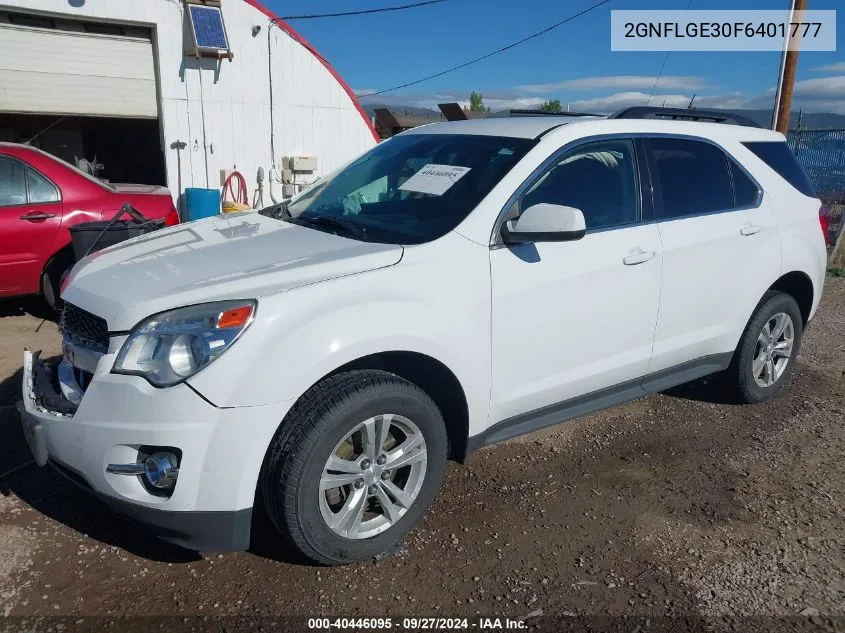 2015 Chevrolet Equinox 2Lt VIN: 2GNFLGE30F6401777 Lot: 40446095