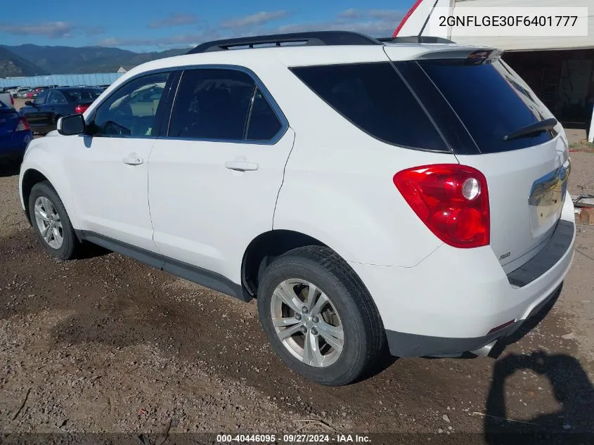 2015 Chevrolet Equinox 2Lt VIN: 2GNFLGE30F6401777 Lot: 40446095