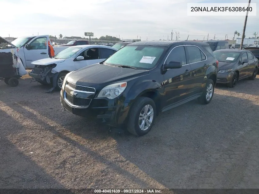 2015 Chevrolet Equinox Ls VIN: 2GNALAEK3F6308640 Lot: 40451639