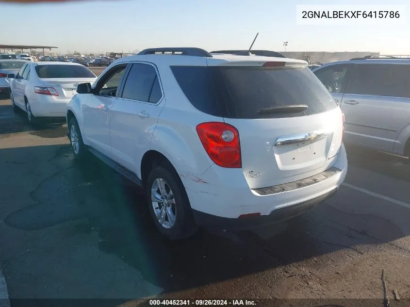 2015 Chevrolet Equinox 1Lt VIN: 2GNALBEKXF6415786 Lot: 40452341