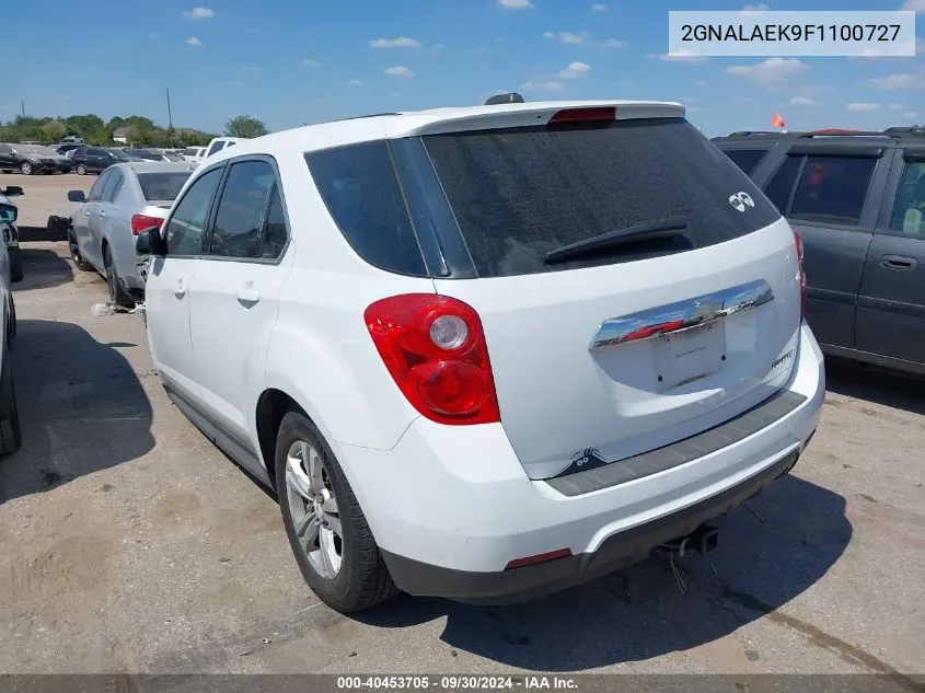 2015 Chevrolet Equinox Ls VIN: 2GNALAEK9F1100727 Lot: 40453705