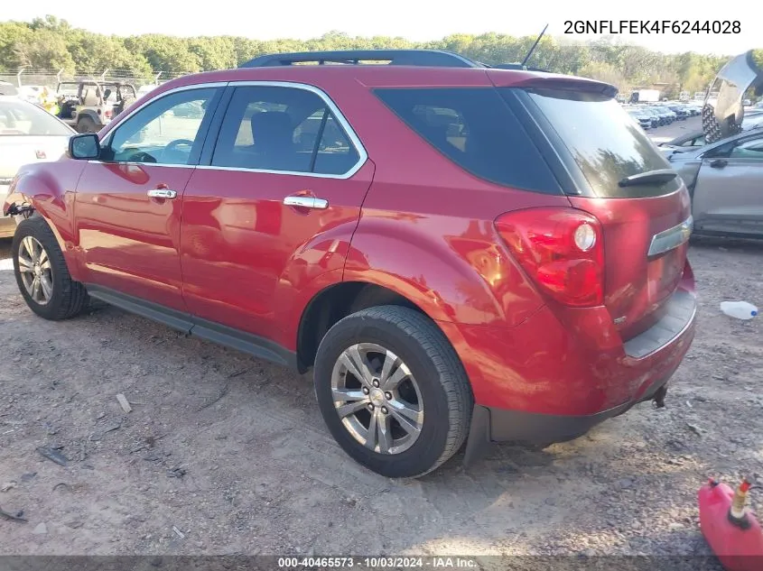 2015 Chevrolet Equinox 1Lt VIN: 2GNFLFEK4F6244028 Lot: 40465573