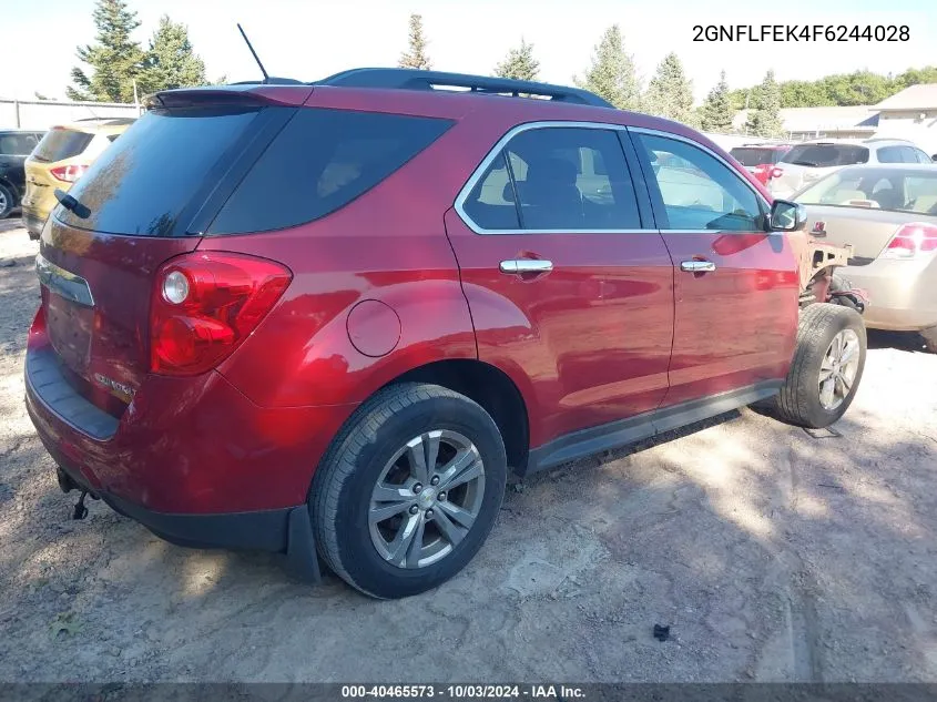 2015 Chevrolet Equinox 1Lt VIN: 2GNFLFEK4F6244028 Lot: 40465573