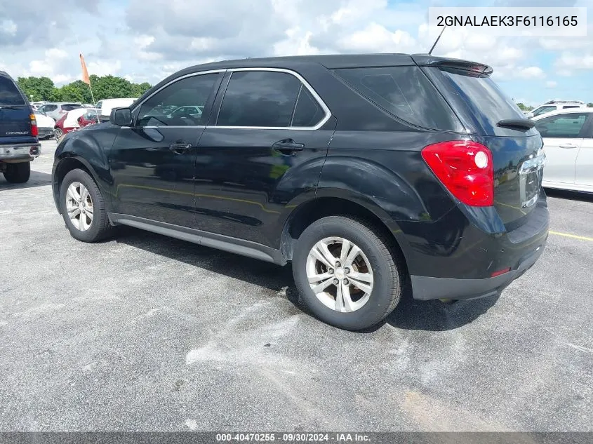 2015 Chevrolet Equinox Ls VIN: 2GNALAEK3F6116165 Lot: 40470255