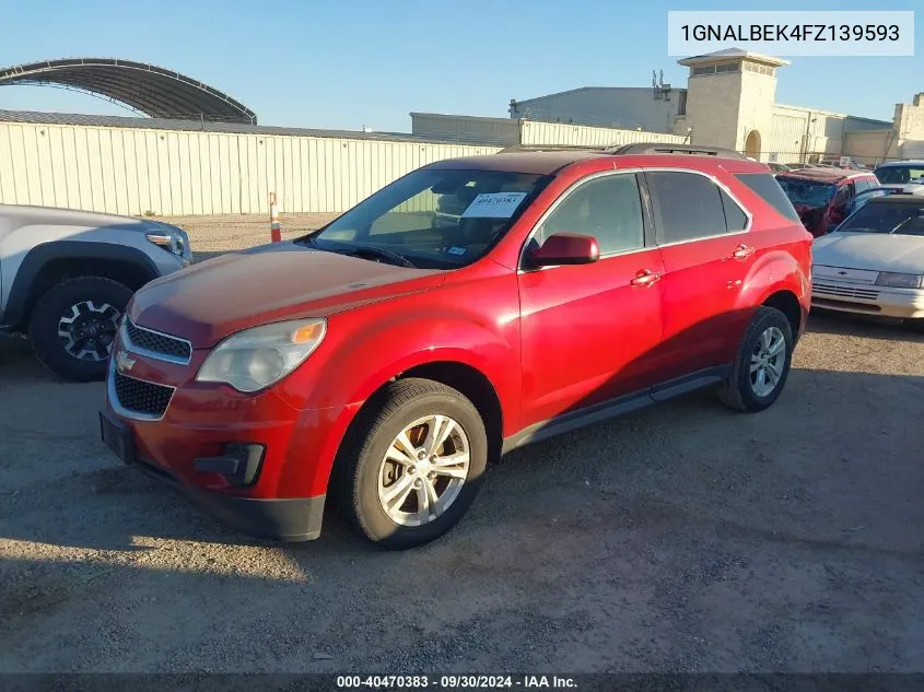 2015 Chevrolet Equinox 1Lt VIN: 1GNALBEK4FZ139593 Lot: 40470383