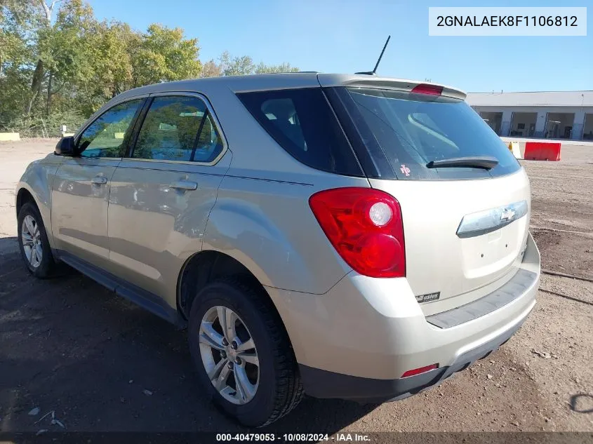 2015 Chevrolet Equinox Ls VIN: 2GNALAEK8F1106812 Lot: 40479053