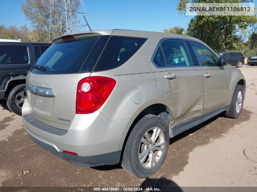 2015 Chevrolet Equinox Ls VIN: 2GNALAEK8F1106812 Lot: 40479053