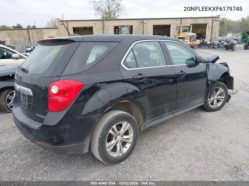 2015 Chevrolet Equinox Ls VIN: 2GNFLEEKXF6179745 Lot: 40481894