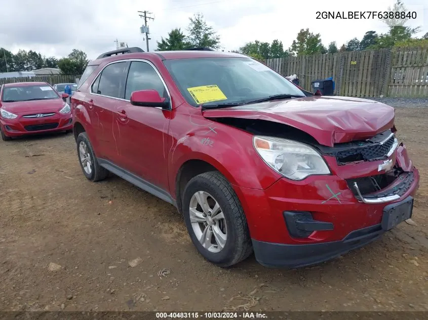 2015 Chevrolet Equinox 1Lt VIN: 2GNALBEK7F6388840 Lot: 40483115