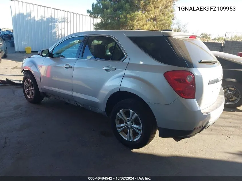 2015 Chevrolet Equinox Ls VIN: 1GNALAEK9FZ109953 Lot: 40484542