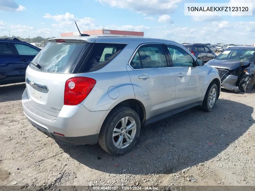 2015 Chevrolet Equinox Ls VIN: 1GNALAEKXFZ123120 Lot: 40485157