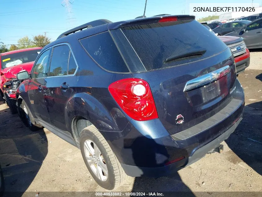 2015 Chevrolet Equinox Lt VIN: 2GNALBEK7F1170426 Lot: 40533882